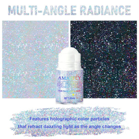 GADMLURY glitter applied in hair for shimmering highlights and stage-ready shine