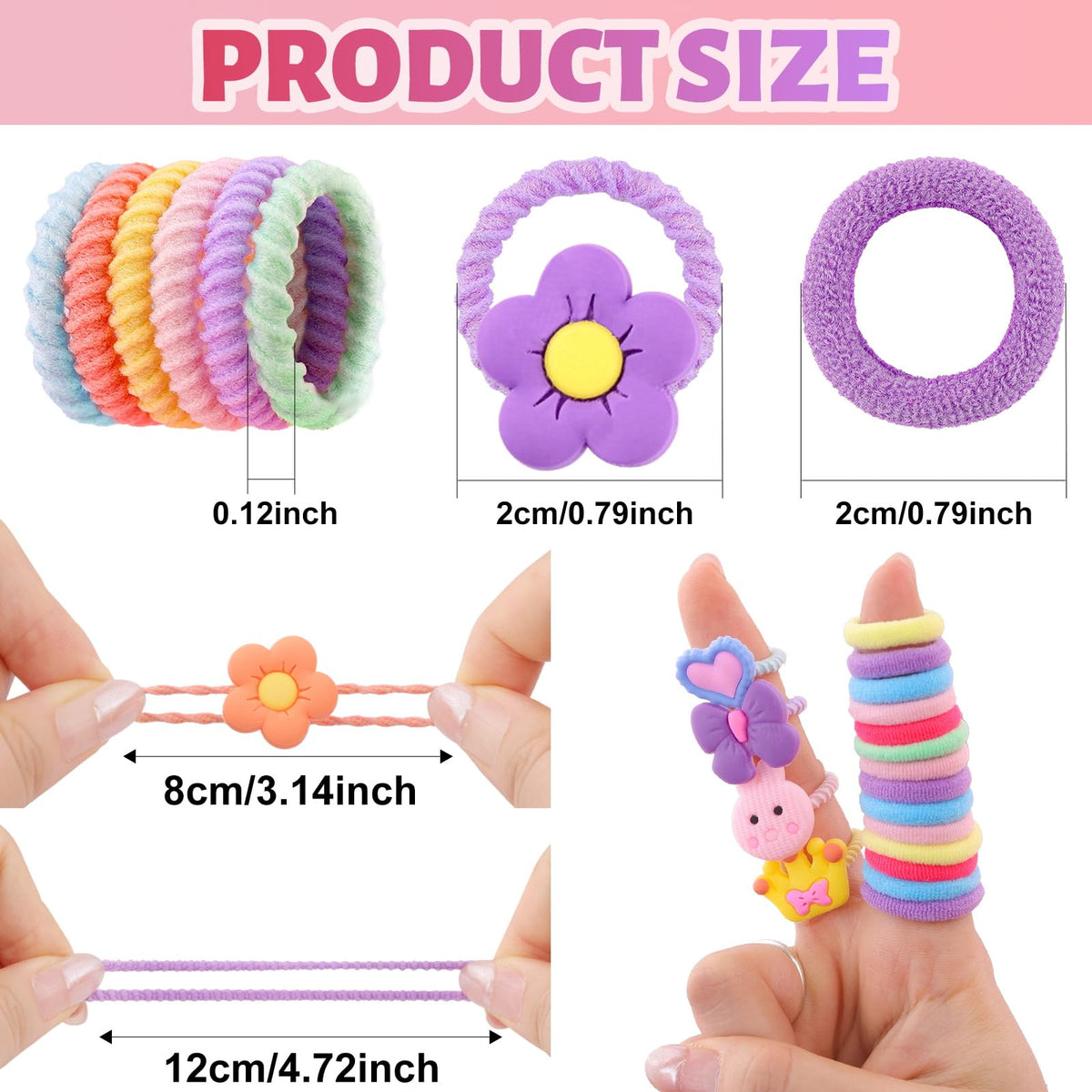 GA&EN close-up of soft silicone charms protecting hair from pulling