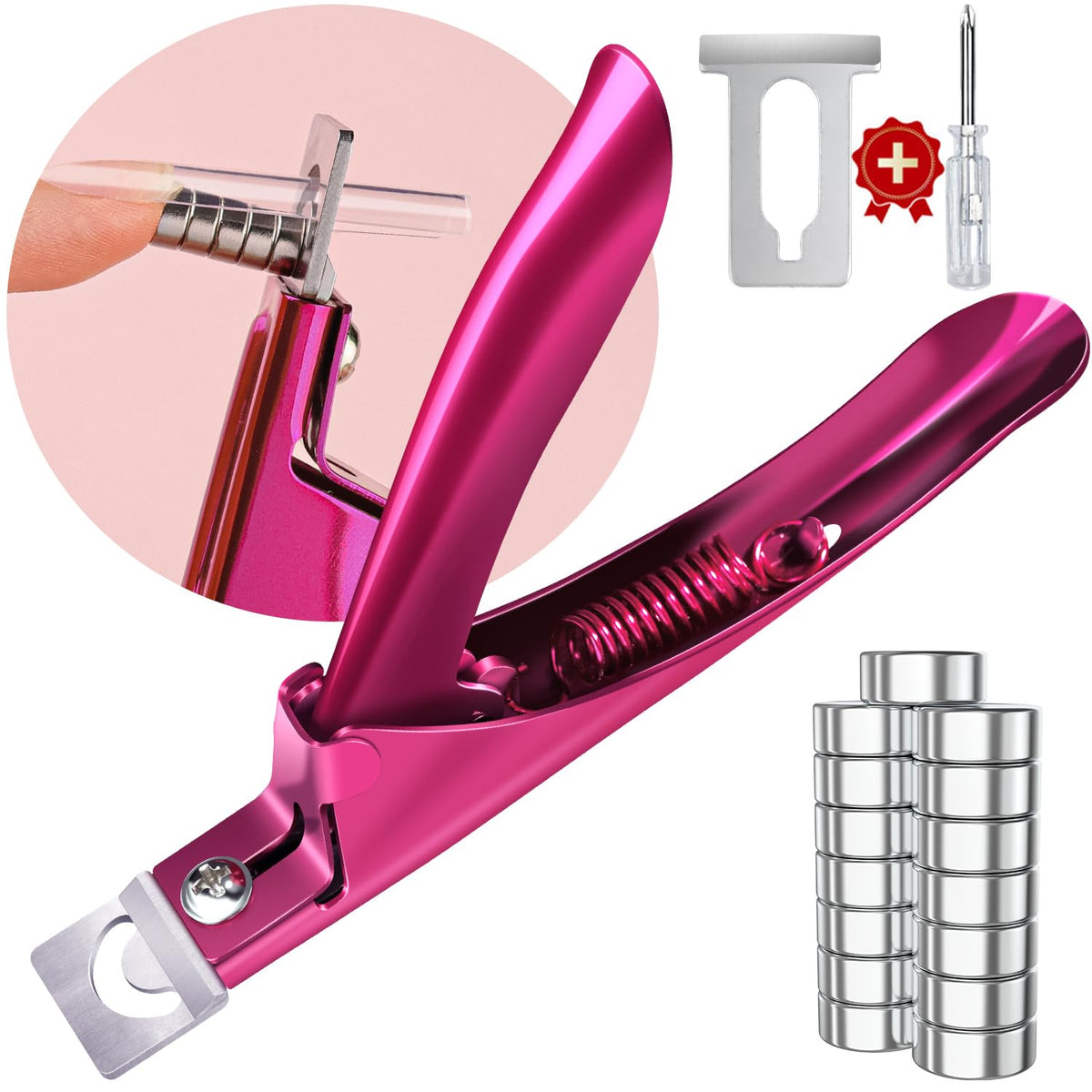 GA&EN front view of violet red clipper showing compact design and color benefit