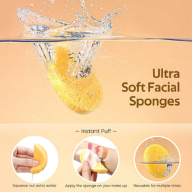 GAINWELL expanded sponge texture demonstrating soft gentle exfoliation