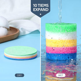 GAINWELL expanded sponge texture close-up showing soft cellulose for gentle cleansing