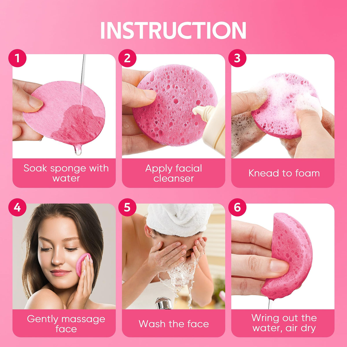 GAINWELL expanded sponge texture demonstrating gentle exfoliation advantage