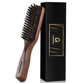 GAINWELL front view showing walnut handle and compact brush, durable grip benefit