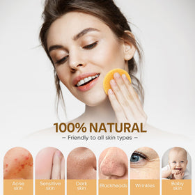 GAINWELL sponge rinsing off facial mask showing easy rinseability