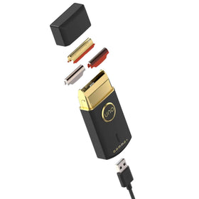 GAMMA+ Uno with universal micro-USB charger and adapter for global charging