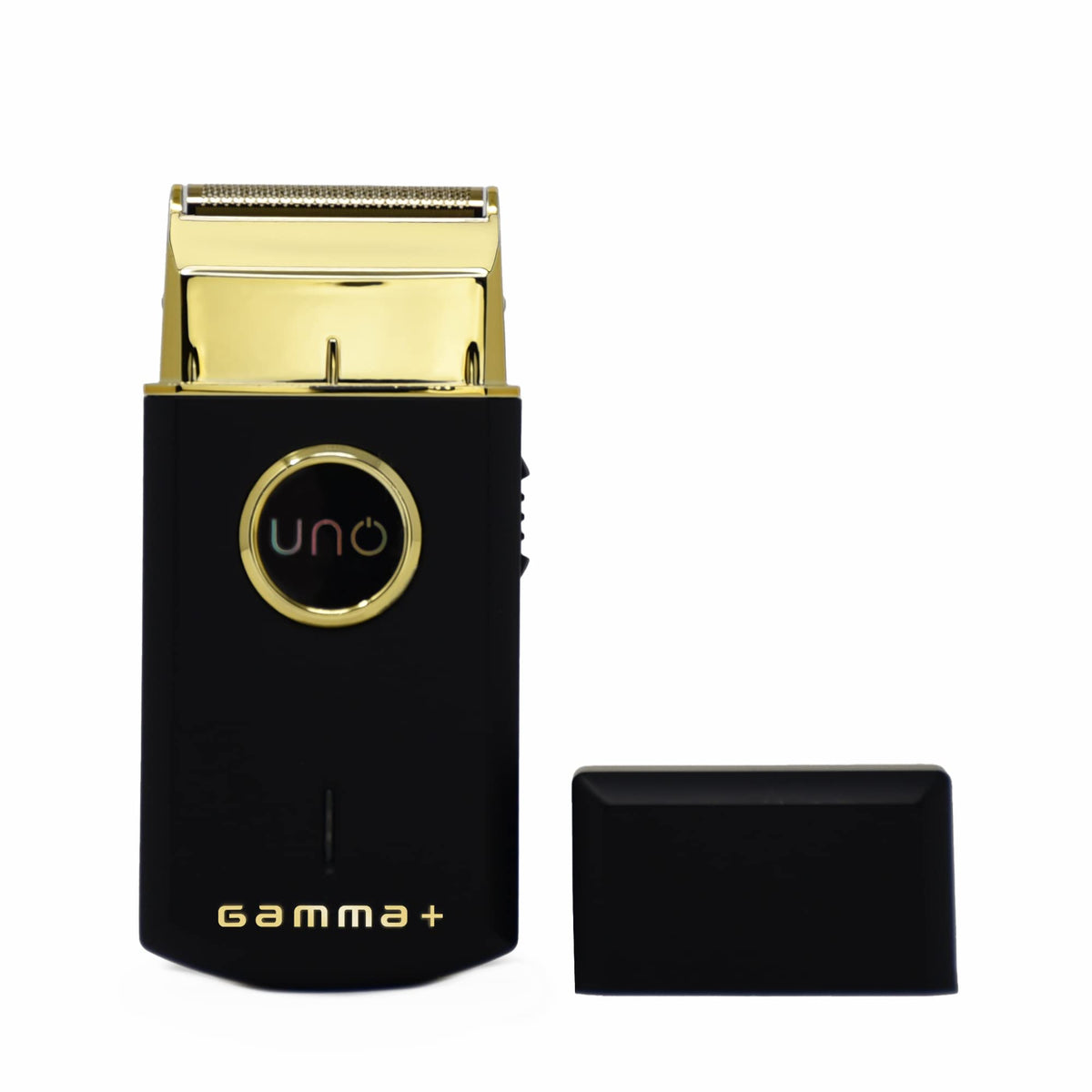 GAMMA+ Uno front view showing compact shaver and foil for precise touch-ups