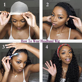 G&T Wig package with wig cap, headband, and earrings for complete set