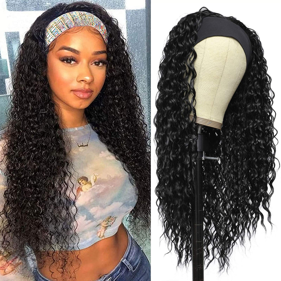 G&T Wig front view showing natural hairline and long curly waves for confidence