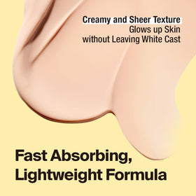GANGNAM GLOW ingredient label highlighting panthenol and moringa oil benefits