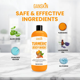 Ganskin bottle in shower environment illustrating daily use convenience