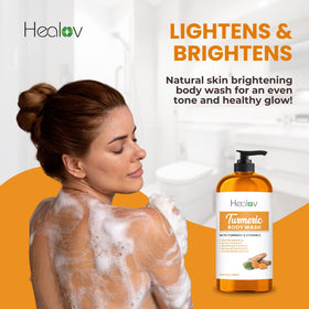 Ganskin turmeric powder close-up showing natural brightening ingredient