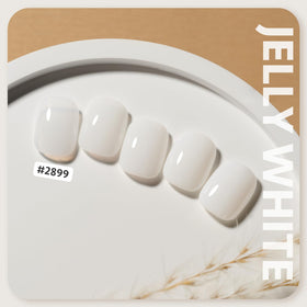 GAOY swatch on natural nails demonstrating buildable translucent coverage benefit