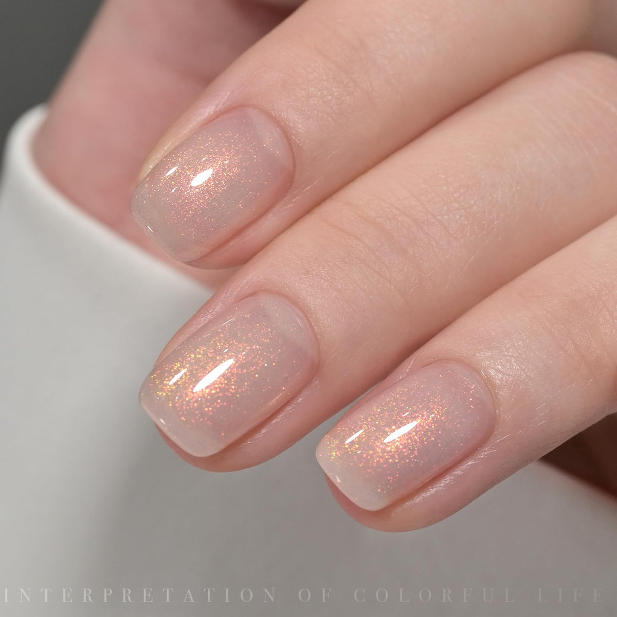 GAOY close-up of glitter particles highlighting aqua sparkle and fine texture