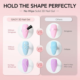 GAOY gel close-up texture showing thick consistency for precise 3D shaping and durability
