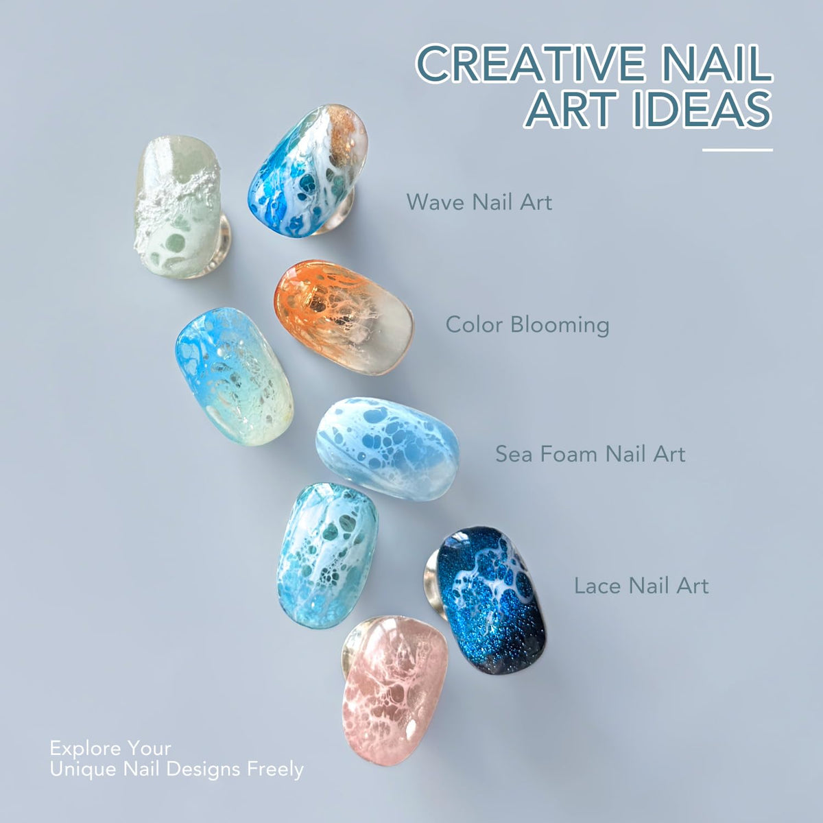 GAOY application on nail illustrating effortless spreading effect benefit