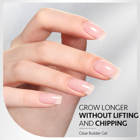 GAOY application on natural nail demonstrating reinforcement and seamless finish