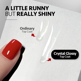 GAOY no wipe base cured on nail close-up demonstrating clean, non-tacky finish