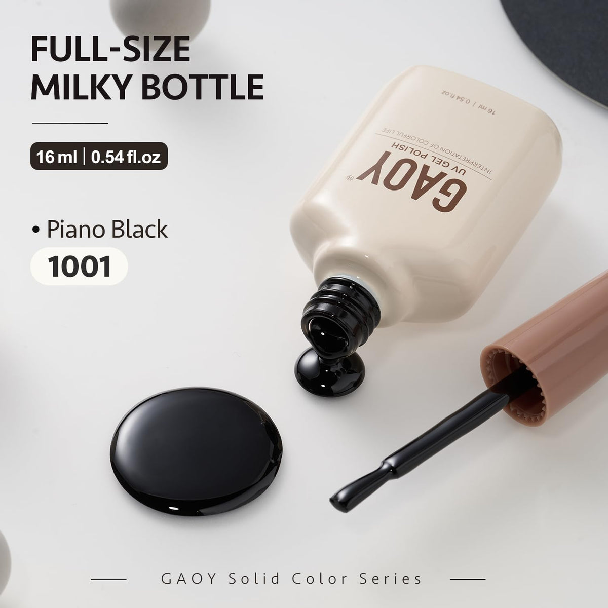 GAOY lifestyle manicure setting showing salon-quality black nails at home
