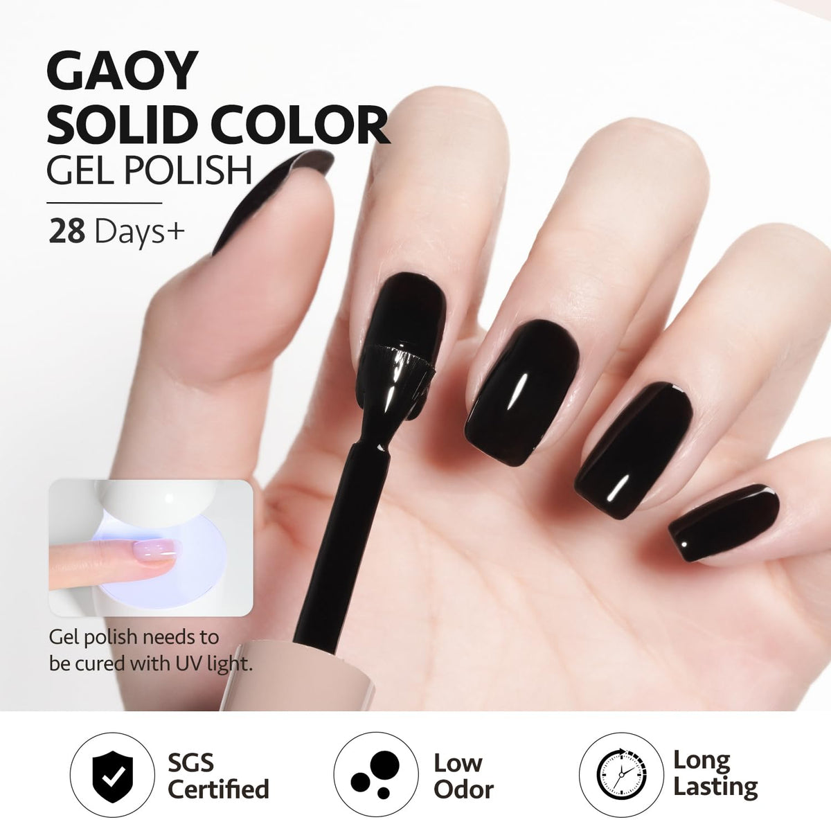 GAOY size comparison with 16ml bottle showing generous volume for many manicures