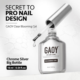 GAOY bottles on salon tray in a bright setting, low-odor formula for comfortable use