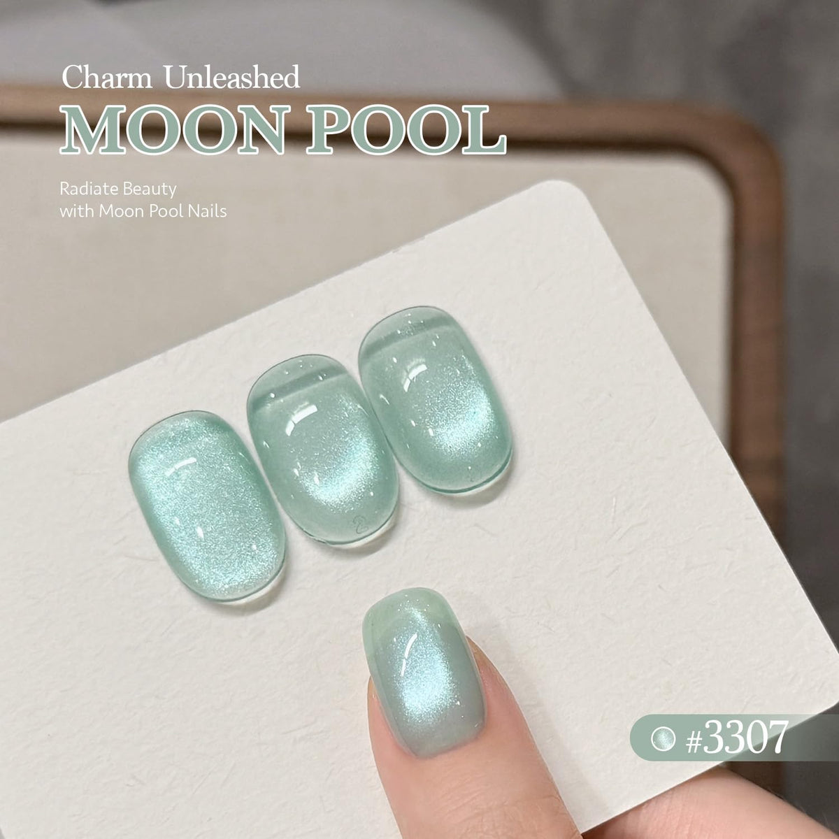 GAOY nail wheel swatches showing holographic blue sparkle benefit