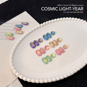 GAOY bottle close-up displaying holographic glitter texture and reflective particles