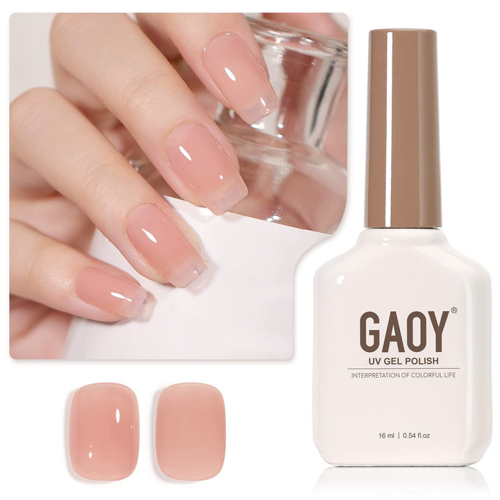 GAOY bottle front view showing color and label, clear presentation benefit