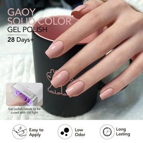 GAOY bottle label and cap detail showing bottle size and secure seal benefit