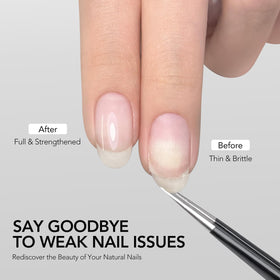 GAOY brush applying builder base on nail showing smooth coverage benefit