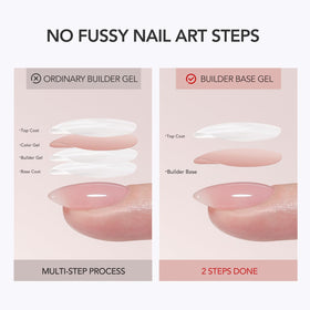 GAOY texture swipe showing glossy nude pink gel and buildable coverage