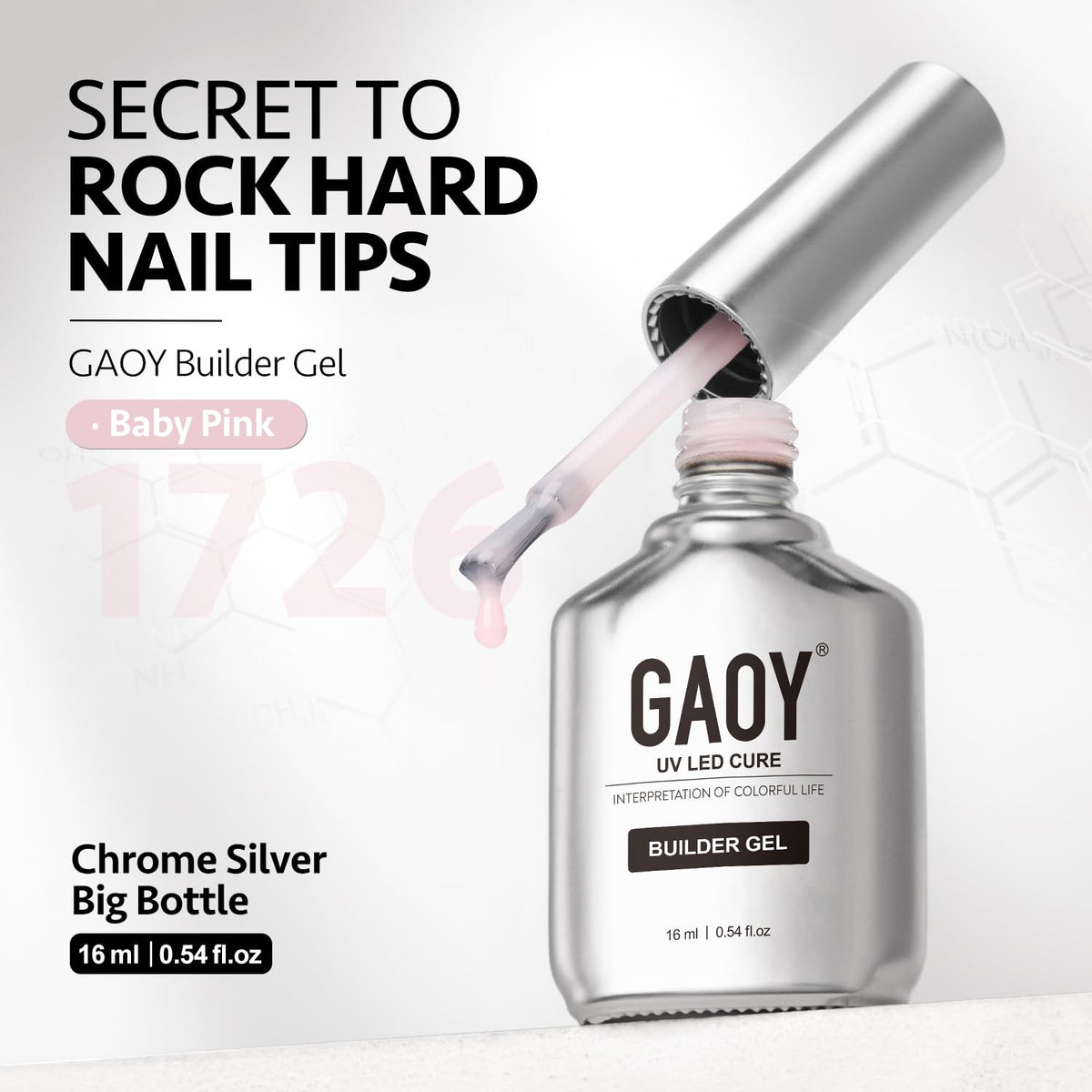 GAOY builder gel lifestyle application image showing at-home manicure ease and results
