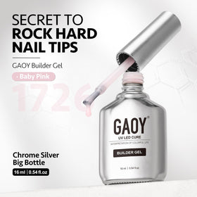 GAOY builder gel lifestyle application image showing at-home manicure ease and results
