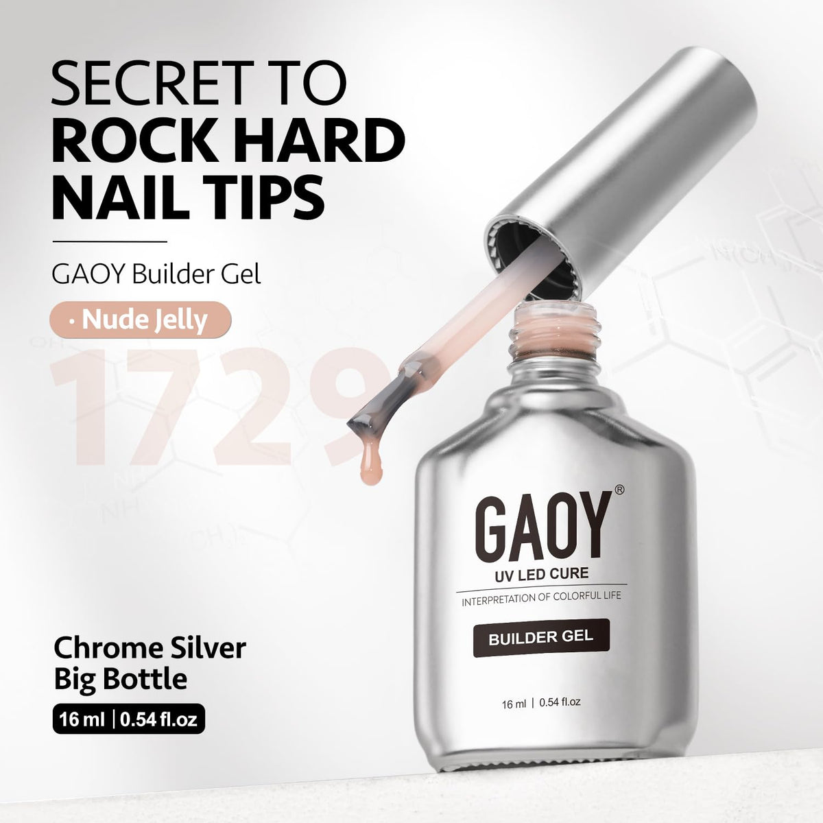 GAOY builder gel on a manicure station illustrating salon-quality results benefit