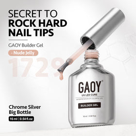 GAOY builder gel on a manicure station illustrating salon-quality results benefit