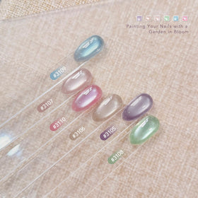 GAOY cat-eye magnet held over wet polish creating a glitter line, enabling precise nail art
