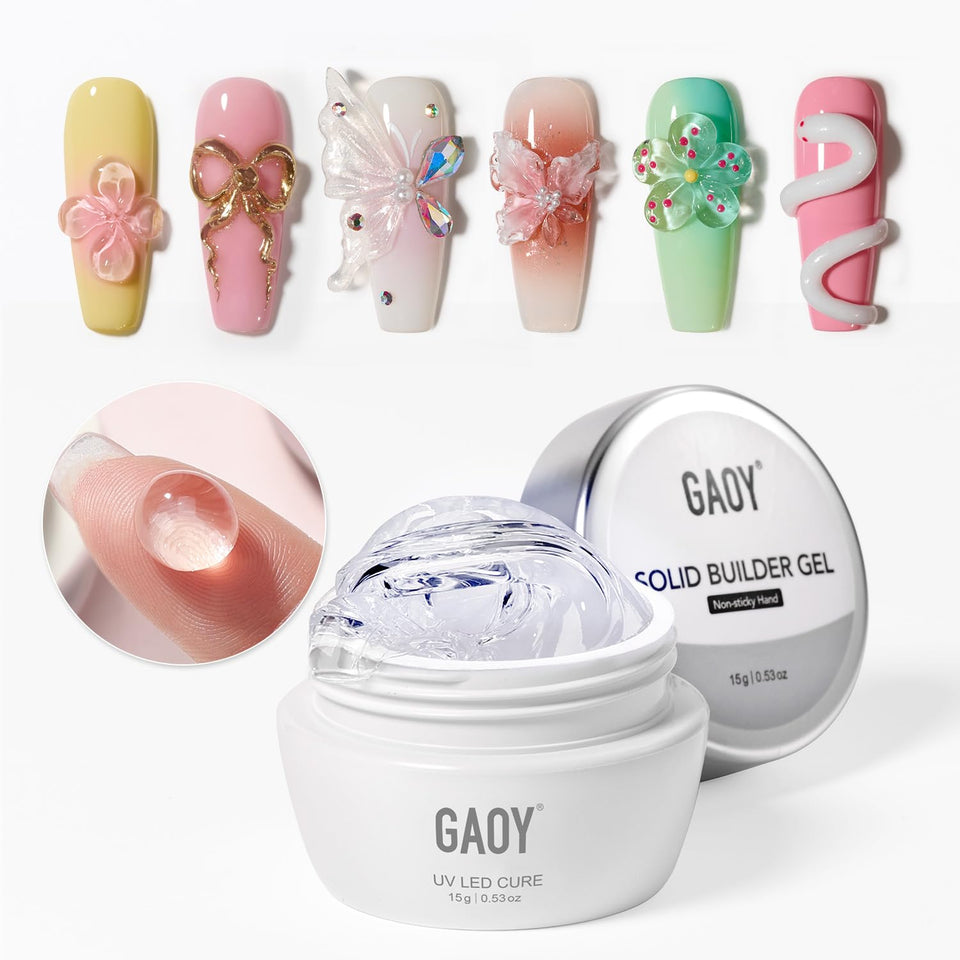 GAOY jar front view showing clear sculpting gel and neat packaging benefit