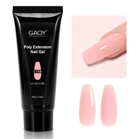 GAOY clear pink jar front showing label and volume for easy identification and value