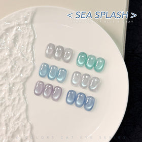 GAOY close-up of reflective gel texture highlighting holographic shimmer and smooth application