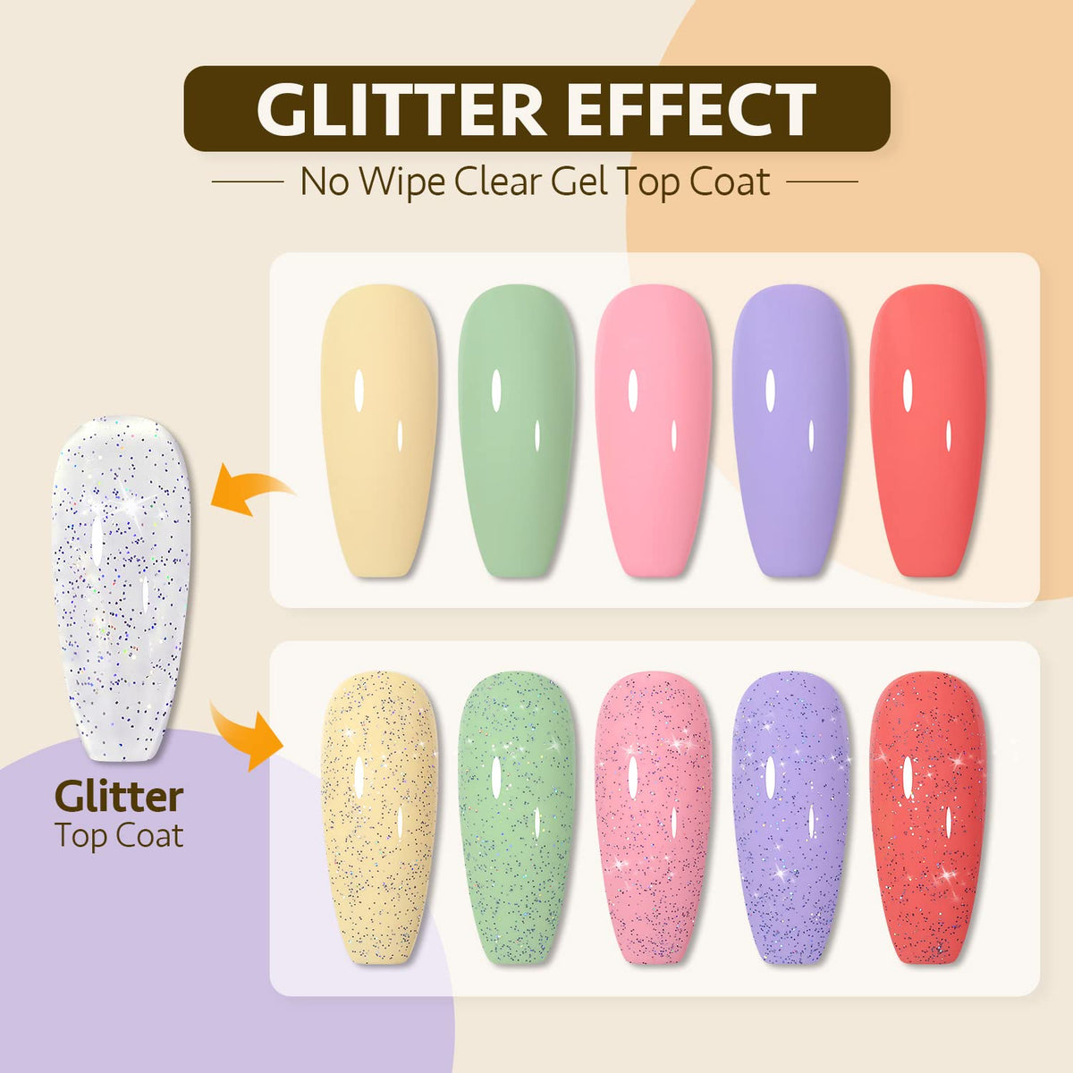 GAOY close-up of silver iridescent glitter texture for visible sparkle