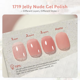 GAOY closeup brush stroke highlighting glossy jelly sheen and smooth application