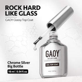 GAOY brushed chrome bottle detail emphasizing premium appearance benefit