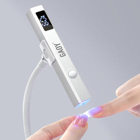 GAOY cordless UV lamp front view showing compact design and fast curing benefit