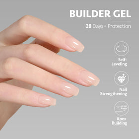 GAOY cured nail overlay detail showing strong hard-gel finish and neat edge