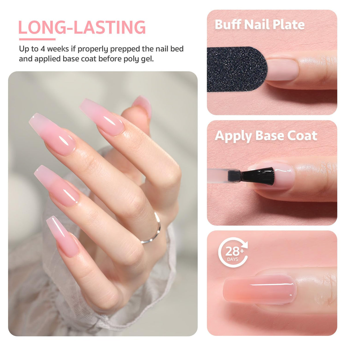 GAOY cured nails example illustrating durable glossy finish