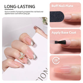 GAOY cured nails on model hand showing durable salon-quality finish