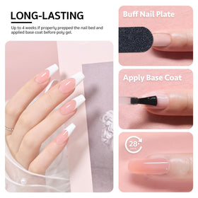 GAOY cured nails top view showing glossy finish and durable look after 60s UV cure