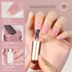 GAOY cured nails under UV lamp showing durable glossy finish after curing