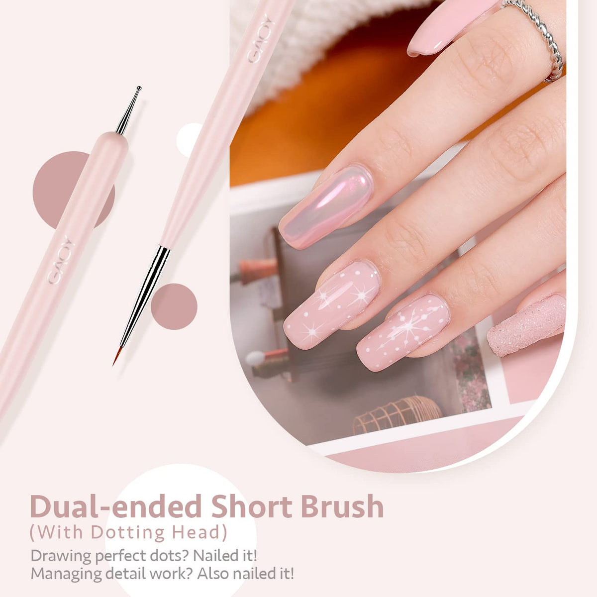 GAOY double-ended dotting pens detail for consistent dot sizes and faster designs