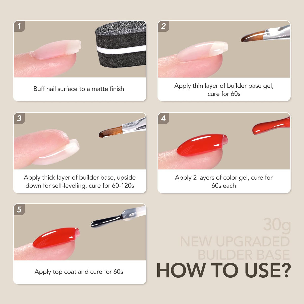 GAOY finished natural-looking nails lifestyle shot for strengthened nails benefit