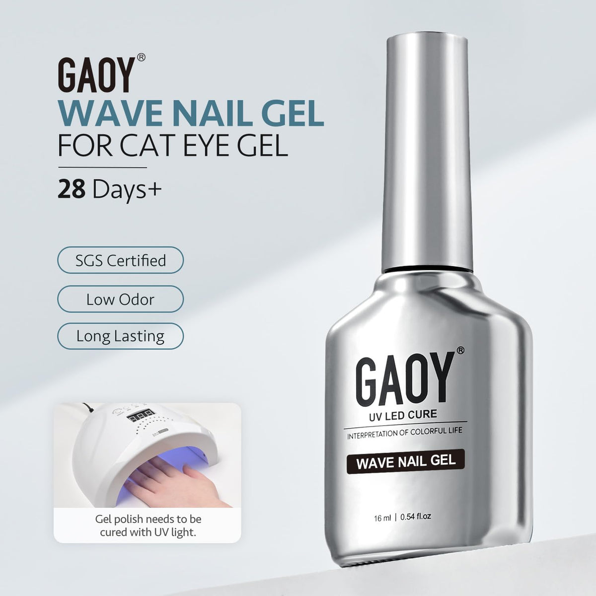 GAOY finished ocean wave nail displaying lifelike wave patterns and depth